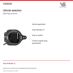 Kit de Faros Antiniebla LED para Jeep Wrangler JL con Carcasa Negra - Product Image 5
