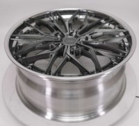 Rines de Aleación de Aluminio Forjado 6061 T6 con Diseño de Malla Pulida Color Gris Metálico, Prensados a 12000T, Certificación TUV JWL VIA Std S4-00111, Personalizados de 18-24 Pulgadas
