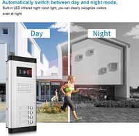 Anjielo - Vidéophone filaire 4 fils avec vision nocturne IR, audio bidirectionnel, étanche IP65, écran LCD 3 pouces pour la sécurité domestique