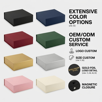 Boîte cadeau magnétique pliable de luxe de grande taille avec logo personnalisé pour la promotion d'entreprise