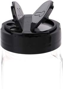500ml PET <b>Plastic</b> Spice Powder Package Shaker <b>square</b> Jars and Salt Storage <b>Container</b> / Bottle Black <b>Plastic</b> Flip Top Cap - Product Image 4
