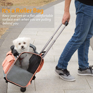 <strong>Dog</strong> <strong>Cat</strong> Luggage With Wheel Pet Travel Carry Bag Pet Rolling Carrier Backpack - Product Image 4