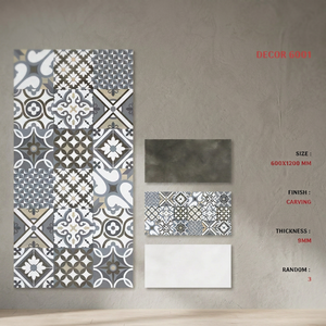 Goodone 600x1200mm Polished Carving Porcelain Tiles Decorative Floor <b>Wall</b> Premium Indian Design - Product Image 1