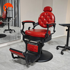 Sillón de <span class=keywords><strong>Barber</strong></span>í<span class=keywords><strong>a</strong></span> Vintage, Silla de Peluquerí<span class=keywords><strong>a</strong></span> Reclinable Negra para Estación de <span class=keywords><strong>Barber</strong></span>í<span class=keywords><strong>a</strong></span>, Silla de <span class=keywords><strong>Barber</strong></span>í<span class=keywords><strong>a</strong></span> con Bomba de Alta Resistencia para Hombres - Product Image 1