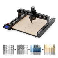 Routeur CNC Twotrees TTC450 Petite fraiseuse en aluminium avec jeu de fraises pour le bois Travail du bois Contrôlé par NC Studio