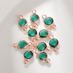 Gül altın renk kaplama cam bağlayıcı takı yapımı için pirinç 1/1 döngü seçim için daha fazla renk 1651675 - Product Image 1