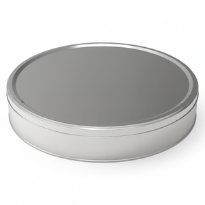 Kontensan Round Tin <b>Box</b> 4 Lt <b>Cookie</b> Metal Container Model L344 338 X H41 mm Slip Lid Turkey - Product Image 2