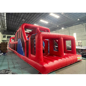 Défis extérieurs commerciaux <span class=keywords><strong>parcours</strong></span> d'obstacles gonflables pour adultes jeux <span class=keywords><strong>de</strong></span> fête <span class=keywords><strong>de</strong></span> <span class=keywords><strong>maison</strong></span> <span class=keywords><strong>de</strong></span> rebond <span class=keywords><strong>parcours</strong></span> d'obstacles à boule rouge gonflable - Product Image 1