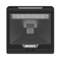 Pemindai Barcode 1D/2D Omnidirectional Desktop HENEX HC-7060, Pembaca Kode QR untuk Kasir Supermarket dan POS Ritel