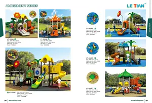 Parc d'attractions équipement de terrain de jeu extérieur plastique pour enfants équipement de parc d'attractions d'occasion