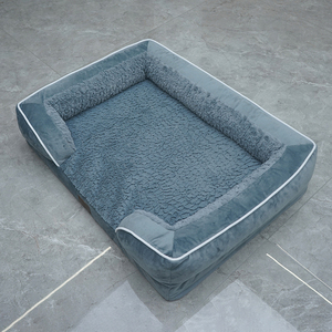 Camas cómodas y baratas para mascotas, venta al por mayor de fábrica, cama ortopédica supersuave de lujo de Color sólido para perros - Product Image 3