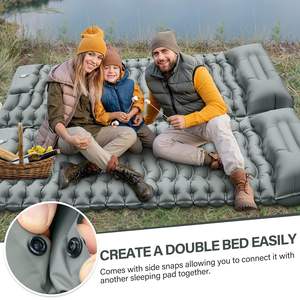 Venta al por mayor personalizado plegable al aire libre moderno portátil adulto plegable lona inflable aire senderismo viaje campamento cama individual para dormir - Product Image 4