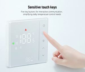 Becasmart BHT-007 Tuya <span class=keywords><strong>Wifi</strong></span> Intelligent Sous Le Plancher Électrique Programmable <span class=keywords><strong>Eau</strong></span> Sèche Thermostat pour Maison Hôtel Moderne Contrat Étage - Product Image 6