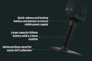 جهاز ليزر ثلاثي الأبعاد نظام Gnss Rtk ماسح ليزر في الوقت الحقيقي جهاز قياس LiGrip <span class=keywords><strong>O2</strong></span> Lite GreenValley - Product Image 6