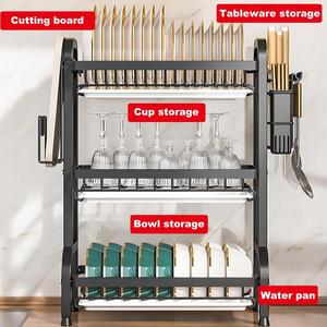 Kitchen <b>Racks</b> <b>Dishes</b> Storage <b>Racks</b> Countertops Drain Chopsticks Knife <b>Racks</b> Multifunctional Bowl Cabinets - Product Image 2