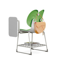 Chaise de salle à manger empilable à pieds arqués, chaise de bureau ergonomique avec dossier, chaise de formation pour salle de classe, design moderne et minimaliste en plastique