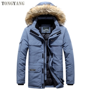 TONGYANG Winter <strong>Men</strong> Parka Jacket <strong>Mens</strong> Outdoor <strong>Long</strong> Padding Thick Parka <strong>Coat</strong> <strong>Men</strong> Warm Down Jacket With Hooded - Product Image 3