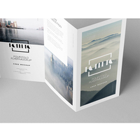 Livret bon marché, feuille de papier, Stand de dépliant, impression de décalcomanie, conception de brochures, Film pliant, stratification, taille personnalisée