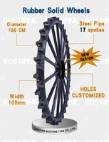 Roues en fer pour tracteur sans air en caoutchouc solide Slim 1800*100mm 1800*120mm Pneus Pulvérisateur à flèche Pneus solides Autres roues et accessoires