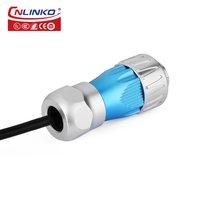CNLINKO Conector de Panel Frontal con Puerto USB DH24, Extensión de Cable USB, Resistente al Agua IP68