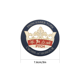 Lambang Mobil Masonik "PRINCESSES YORK CROSS of HONOUR" Lencana PYCH Mason Freemason Simbol Paduan Seng Hadiah untuk Freemason - Product Image 2