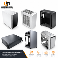 Casing Komputer PC Mini ATX Kustom dari Lembaran Logam, Chassis Server Industri dengan Ventilasi untuk Pembuangan Panas, Kabinet Logam