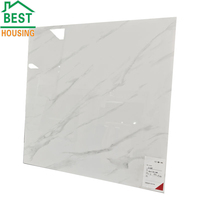 Carreaux de sol en céramique de marbre en porcelaine certifiés Premium 60x60 pour une utilisation intérieure dans la salle de bain, le salon