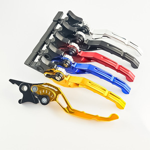 Qiangye CNC Dual Disc Brake Lever 8mm Front Rear Brake Clutch Levers For Motorcycle With Black Red Blue Silver Gold <b>Titanium</b> - Product Image 2