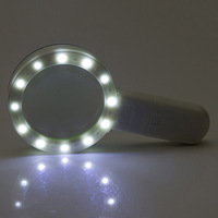 Loupe de poche personnalisée 30X avec 12 LED, idéale pour la lecture, l'inspection des pièces de monnaie et des bijoux pour les seniors