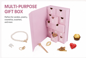 Custom Book Shaped 12 Days Advent Calendar <b>Box</b> with Drawers Rigid Cardboard <b>Christmas</b> Blind <b>Box</b> Mystery Packaging Gift <b>Box</b> - Product Image 6