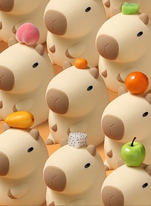 Dễ thương capybara Đèn bàn động vật Silicone đêm đèn sạc sáng tạo phim hoạt hình capybara Đêm ánh sáng đèn - Product Image 4