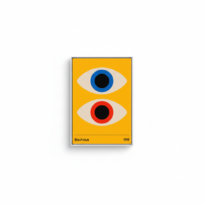 Bauhaus Eye <b>Canvas</b> Art: Bold Modernist Geometric Decor Print,WHITE <b>FRAMED</b> <b>CANVAS</b> - Product Image 2