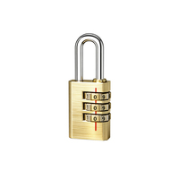 Cadenas à combinaison à 4 chiffres en laiton massif, sans clé, antivol, pour casier, armoire, bagages, protection de sécurité extérieure