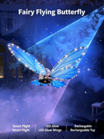 Dispositif de Vol Papillon Bionique Flitonic pour Mariée, Ailes Réalistes Battantes, Spectacle Lumineux LED, Écologique et Portable pour Fêtes