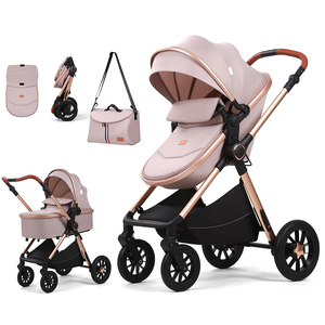 Set <span class=keywords><strong>Passeggino</strong></span> di Lusso 3 in 1 con Navicella e Seggiolino Auto per Neonati, Sistema da Viaggio per Bambini - Product Image 1