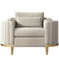 Canapé de Luxe, Mobilier de Salon, Ensemble de Canapés Incurvés pour Salon, Meubles Italiens Modernes en Tissu Velours
