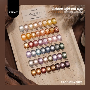 JTING Fournisseur de premier plan, Collection de vernis gel magnétique effet œil de chat doré 48 couleurs, sans TPO/Hema, OEM ODM - Product Image 4