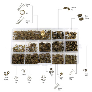 Phát hiện đồ trang sức phụ kiện Kit Set <span class=keywords><strong>Spacer</strong></span> hạt nhảy Nhẫn móc tai clasps pins đối với DIY đồ trang sức làm - Product Image 2