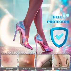 Cuscinetti per <span class=keywords><strong>Tallone</strong></span> Antiscivolo, Inserti in Schiuma Siliconica per Scarpe, Comfort e Prevenzione Vesciche per Tacchi Alti - Product Image 2
