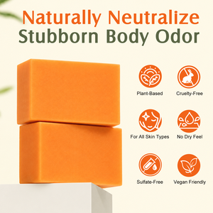 Sapone Naturale al Cachi Ikzee con Estratto di Cachi e Burro di Karité, Detergente Deodorante per il Corpo per una Freschezza Duratura - Product Image 4