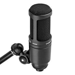 Microphone de studio à condensateur cardioïde <span class=keywords><strong>AT2020</strong></span>, vente chaude, microphone filaire en métal pour projets à domicile avec connecteur XLR - Product Image 1