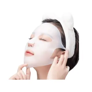 厂家直销OEM品牌3D可重复使用女性护肤美容面部保湿硅胶面膜