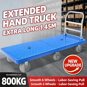 Carretilla de Transporte Plana Extra Grande de 145 cm con 6 Ruedas Suaves, Resistente, para Almacén y Carga - Product Image 2