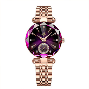Orologio da Polso al Quarzo di Lusso in Lega, Ecologico, da Donna, in Acciaio Inossidabile, con Taglio Diamantato, Profilo Ultra-Sottile 16mm 33mm, con Lancette - Product Image 6