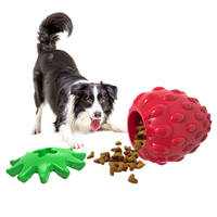 Juguetes Masticables de Lujo para Perros con Forma de Fresa, Multifuncionales, para Limpieza Dental y Masaje de Encías, Ecológicos, Interactivos, Regalos para Perros