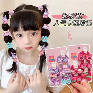 Корейские детские милые Мультяшные цветочные фруктовые повязки для волос Набор для волос аксессуары для волос для маленьких девочек