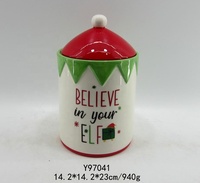 Ensemble de 3 bols ronds en céramique pour décoration de Noël