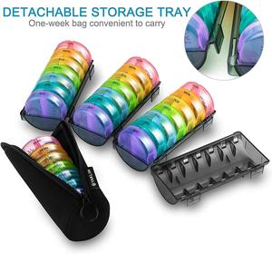 2024 Customization BPA Free 28 Compartments Pill Organizer <b>7</b> Day <b>Tablet</b> Sorter Box Stock Pill Box - Product Image 4