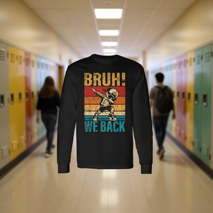 Camiseta de manga larga con estampado digital de estilo urbano, cuello redondo, unisex, para adultos, cómoda y con diseño divertido de movimiento de baile. - Product Image 3