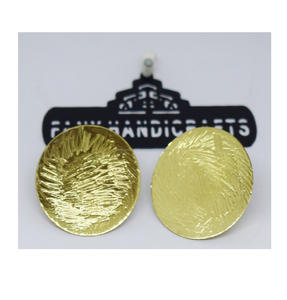 2027 Californie été conceptions bijoux martelé Texture bombée vert perles de rocaille boucles d'oreilles fleur traditionnelle boucles d'oreilles or - Product Image 4